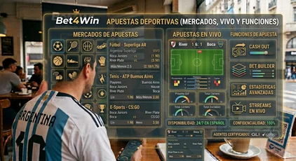 Apuestas deportivas en Bet4Win: mercados y funciones en vivo