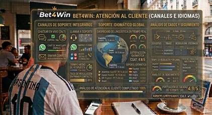 Canales e idiomas de atención al cliente de Bet4Win